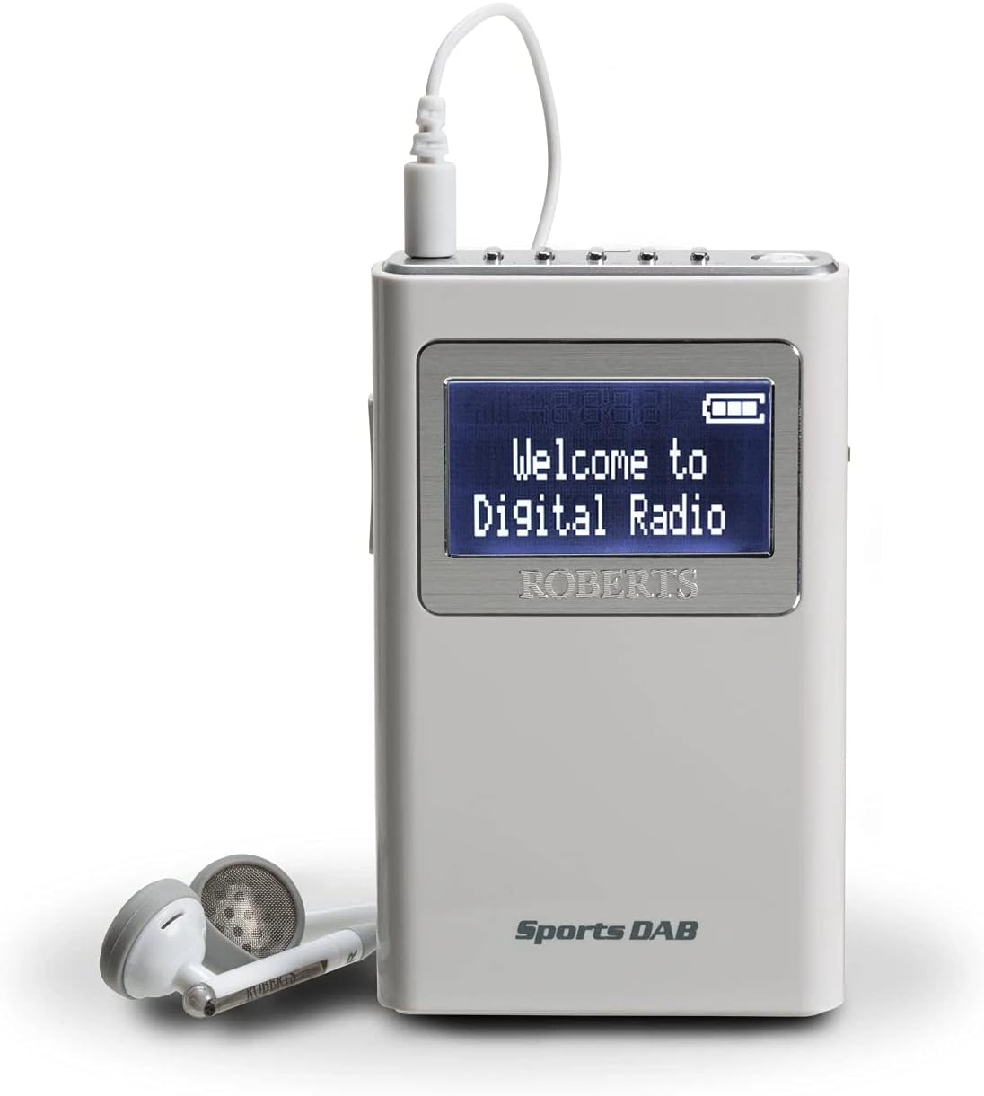 Roberts SPORTS DAB5 Personal DAB/FM/AM Radio, White