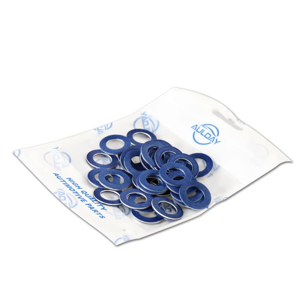 100PCS Oil Drain Plug Gaskets Replacement for Toyota Lexus Scion Crush Washer Seals Replaces# 9043012031 Aluminum