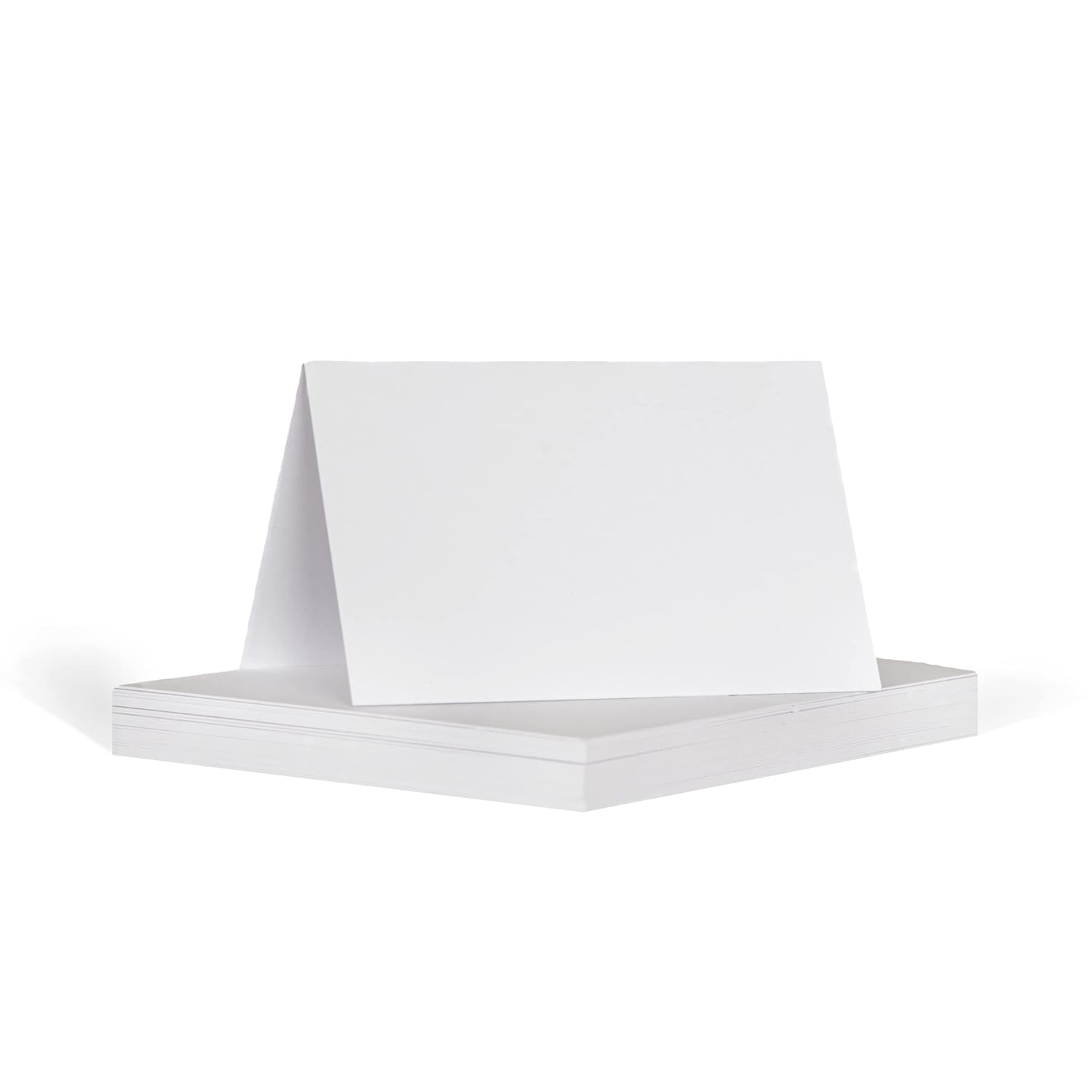 Name place cards | plain white folded table name cards for party reception birthday 25 50 or 100 pieces | name cards for table setting | wedding name cards | (25 cards)