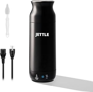 Electric Kettle - Travel Portable Heater for Coffee Tea Milk Soup - Stainless Steel Travel Water Boiler tea pot with Temperature Control - LED - Automatic Power Off - 450ml - Kitchen Appliance