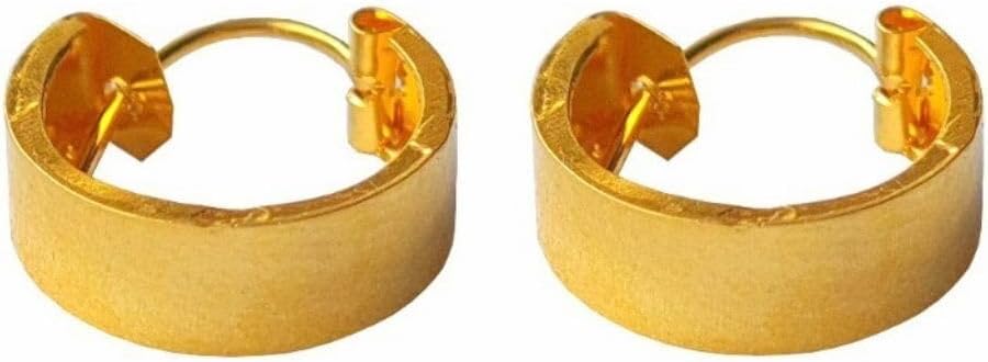 22K/18K Real Certified Fine Yellow Gold Beautiful Hoop Earrings