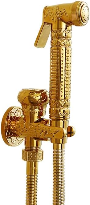 One-in-Two Washing Machine mop Pool Water Quick-Open Faucet Set, Golden Spray Set (no Three-Way Angle Valve)