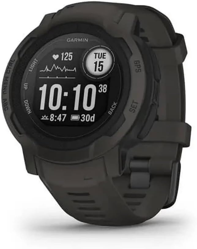 Garmin Instinct 2, Rugged Outdoor Watch with GPS, Built for All Elements, Multi-GNSS Support, Tracback Routing and More, Graphite - 010-02626-10
