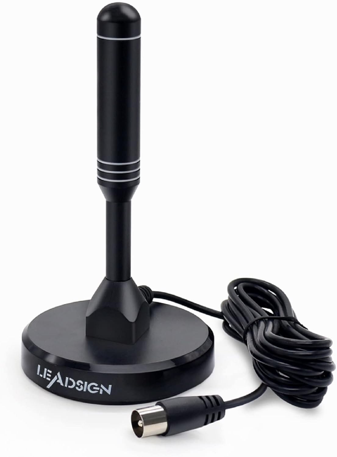 2025 Upgraded Indoor TV Aerial - High Gain Freeview HD 300+ Miles Long Range with Magnetic Base & 6.6ft Coax Cable for 4K 1080P Smart TVs