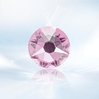 Novani Pink Rhinestones 1440pcs Flat Back Round Rhinestone Style 2088 Sparkly Crystal Gemstones for Nail Art and Crafting SS16,3.8-4.0mm
