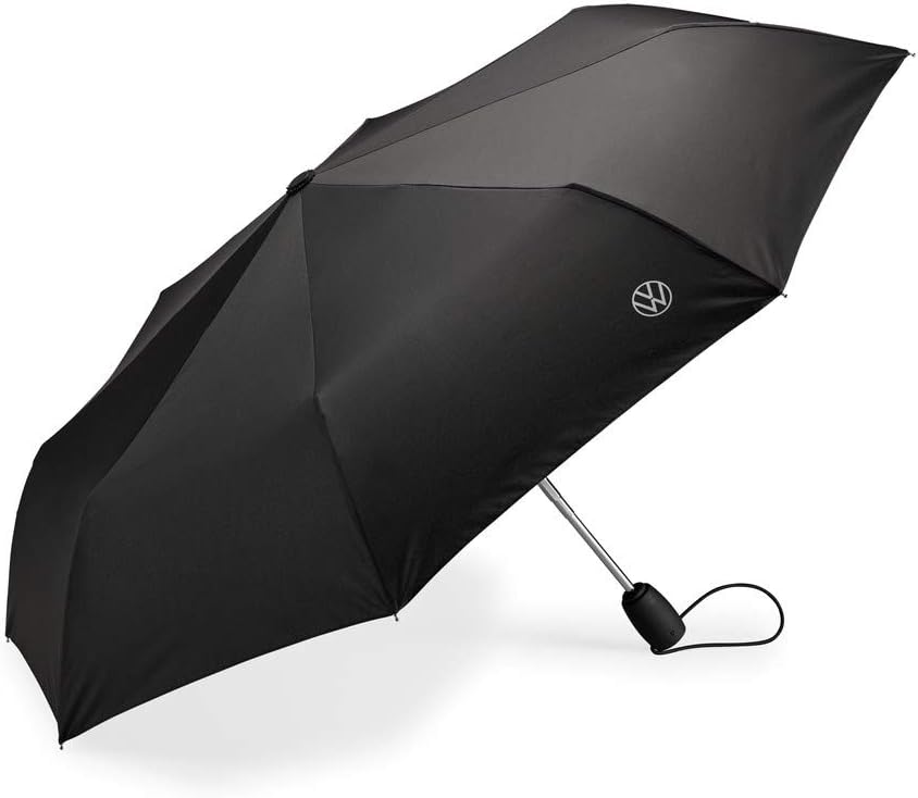 Volkswagen 000087602P Pocket Umbrella Black with VW Logo