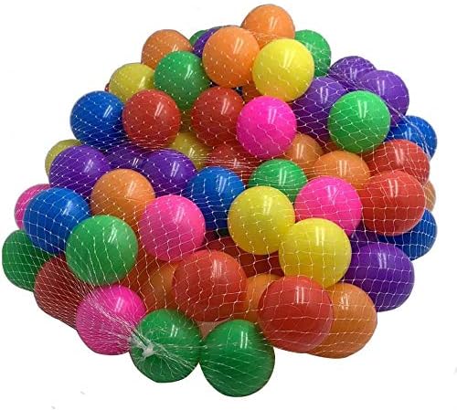 DIVCHI 100PCS Soft Plastic Mini Play Balls Multi Vibrant Colors - durable, No Sharp Edges, Non Toxic, Phthalate & BPA Free - Use in Kids or Toddler Ball Pit (100PCS)