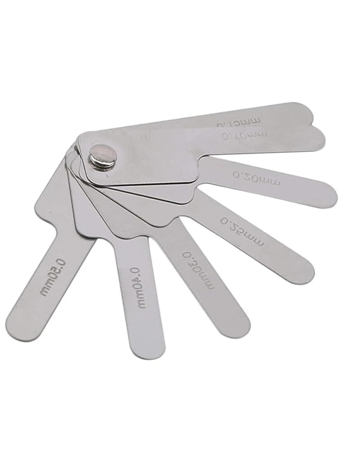 1Pc Silver Dental Orthodontic Interproximal Enamel Reduction Stainless Steel Ipr Gauge Ruler 0.1-0.5mm, Metric and Imperial Measuring Tool, Personal Orthodontic Supplies, Tongue Cleaners