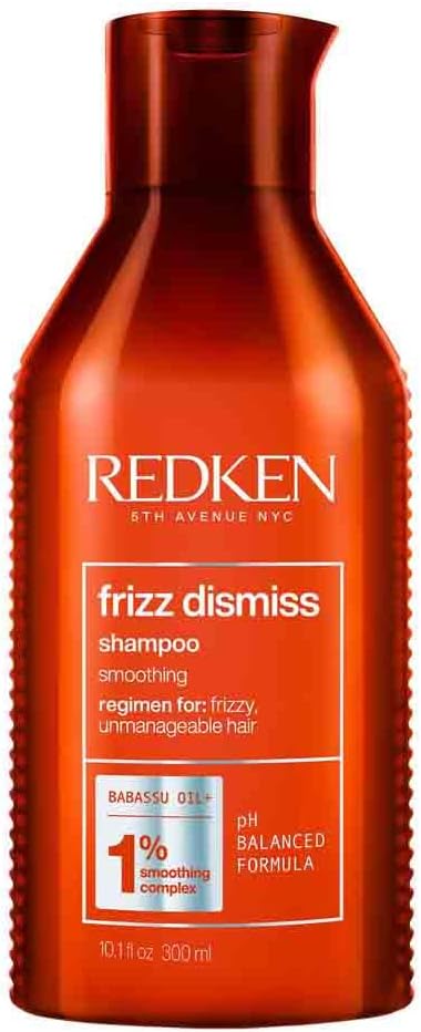 Redken Frizz Dismiss Shampoo, Babassu Oil, Adds Shine and Smooths Frizzy Hair, 66 Percent More Inside, 300ml