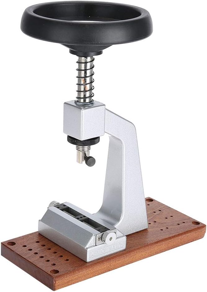 Focket Watch Case Opener,5700 Screw-in Case Flexible Bench Wristwatch Back Remover Watch Repair Tool with Metal Base 12 Chucks for Watchmakers