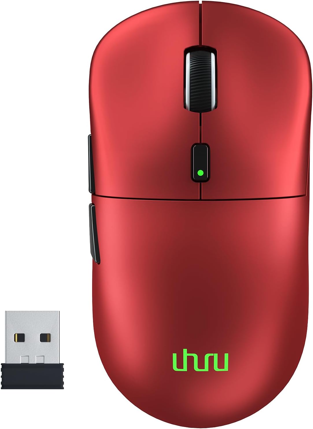 UHURU Gaming Mouse Wireless - 68g Ultra Lightweight Gaming Mouse - RGB Backlight - 26,000 DPI - 6 Programmable Buttons - 70H Battery Life, Rechargeable Wireless Mouse Fit for PC/Mac - Red(WM-09)