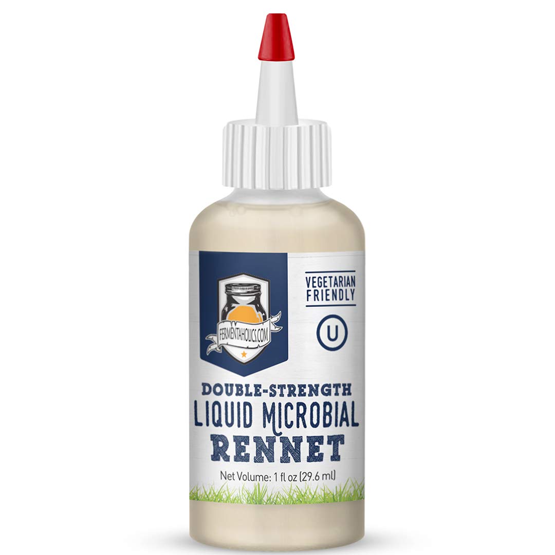 Liquid Microbial Rennet For Cheese Making, Vegetarian Milk Coagulant - 1 fl oz