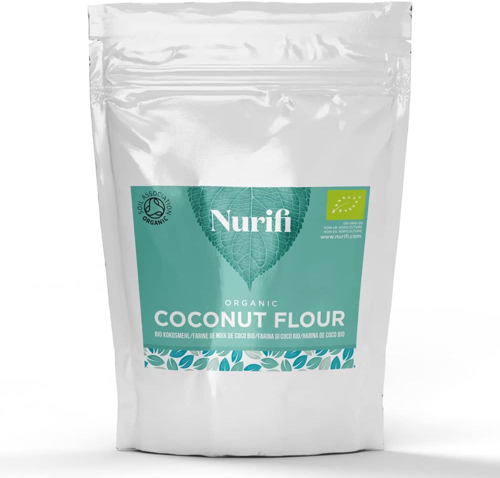 1KG Organic Coconut Flour - By Nurifi - Vegan, Gluten Free, Soil Association Certified