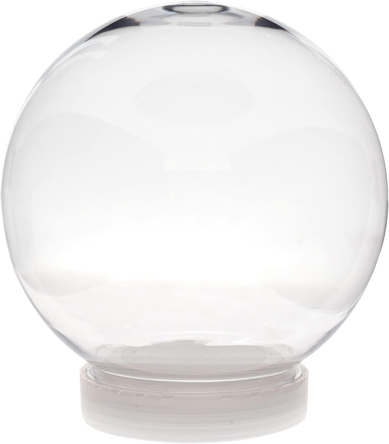 Creative Hobbies 5 Inch (130mm) DIY Snow Globe Water Globe - Clear Plastic with Screw Off Cap | Perfect for DIY Crafts and Customization