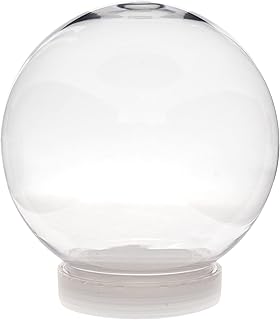 Creative Hobbies 5 Inch (130mm) DIY Snow Globe Water Globe - Clear Plastic with Screw Off Cap | Perfect for DIY Crafts and Customization