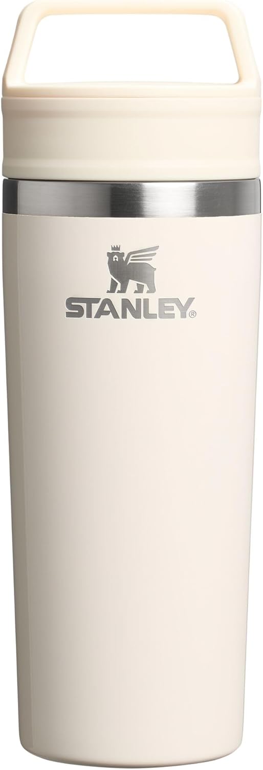 STANLEY Cafe To Go Travel Mug 16 oz | Leakproof Two-Part Drink Through Lid | Tumbler Cup for Coffee, Tea and Drinks | Insulated Stainless Steel Coffee Mug | BPA-Free | Cream Gloss