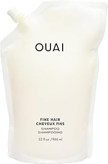 OUAI Fine Shampoo Refill - Volumizing Shampoo with Strengthening Keratin, Biotin & Chia Seed Oil for Fine Hair - Delivers Weightless Body - Paraben, Phthalate & Sulfate Free Hair Care - 32 fl oz