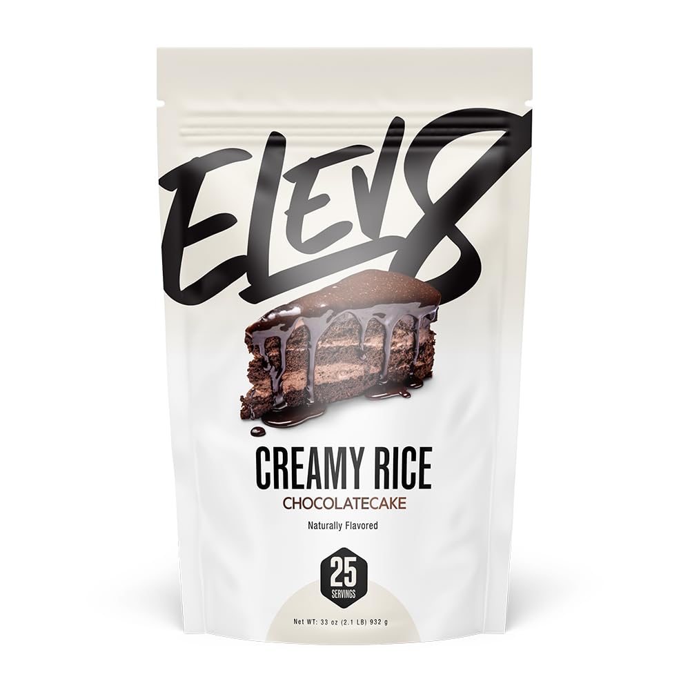 Elev8 Creamy Rice – Chocolate Cake Flavor – Cream of Rice Hot Cereal – 25 Servings – Sugar-Free, Gluten-Free – Easy-to-Digest Carbs for Pre & Post Workout Nutrition – Just Add Water