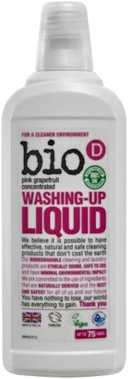Nutwell Bio-D Vegan, Cruelty-Free Grapefruit Washing Up Liquid, 750ml