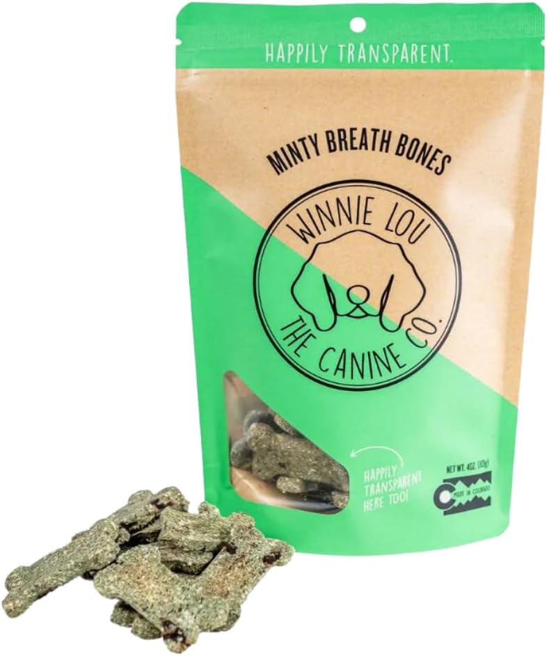 Winn​i Lou - The Canine Co Breath Bones Minty 4 oz (Pack of 6)
