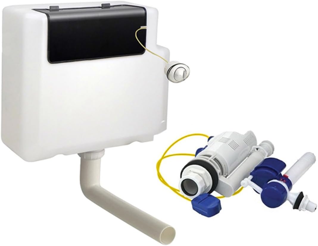 Nes Home Concealed Toilet Cistern Dual Flush 6L Front Access with Chrome Button