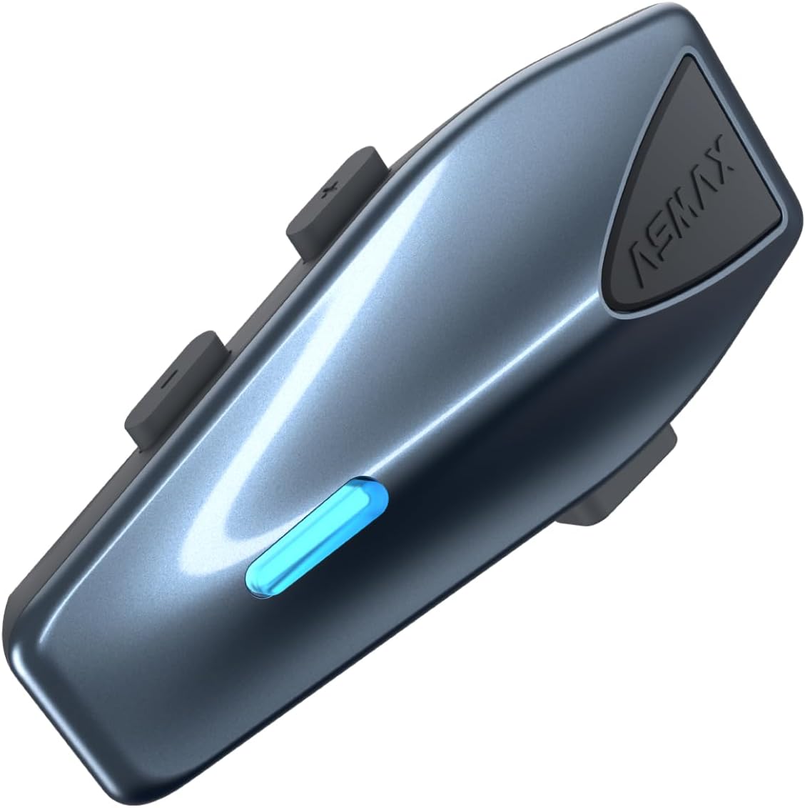 ASMAX S1 Motorcycle Bluetooth Headset, Voice Control Motorcycle Communication Systems, 8 Riders Helmet Intercom with FM Radio, Noise Cancellation Helmet Speakers with Universal Pairing (S1-1 Pack)