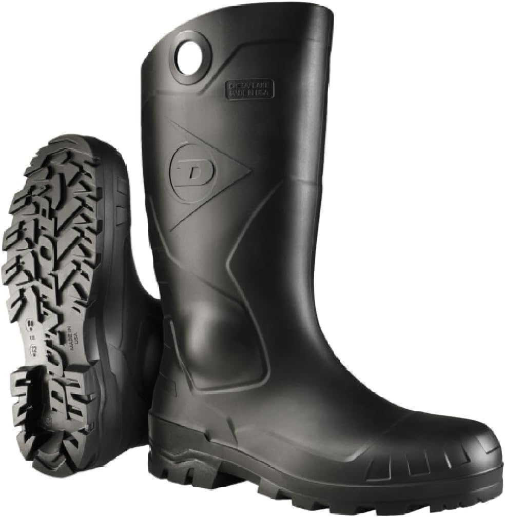 DUNLOP 8677508 Chesapeake Boots, 100% Waterproof PVC, Lightweight And Durable Protective Footwear, Size 8