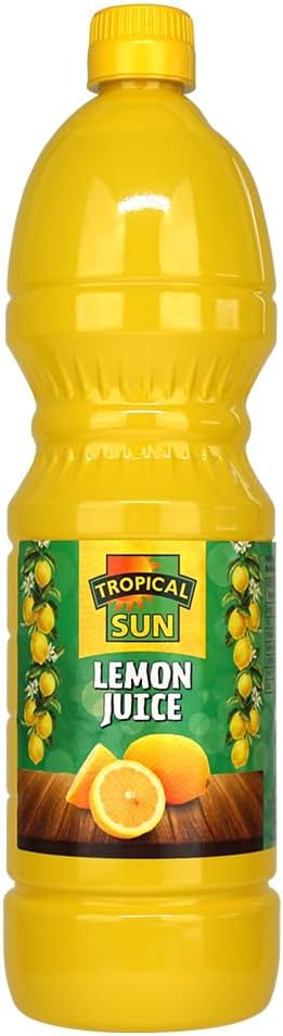 Tropical Sun 100% Pure Lemon Juice, 1L (Pack of 1). Perfect for Tacos, Drinks, Sauces, Salad Dressings