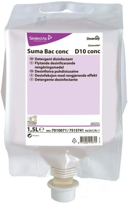 Diversey Suma Bac D10 Detergent/Disinfectant Concentrate 1.5 Litre W881 7010071