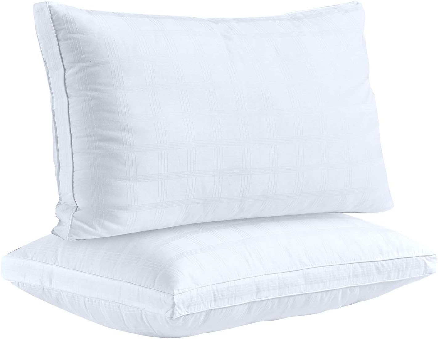 D & G THE DUCK AND GOOSE CO Premium Hotel Quality Luxury Down Alternative White Microfiber Pillow – Hypoallergenic, 100% Cotton with Elegant Design (48x74 cm / 19x29 inches, Pack of 1)