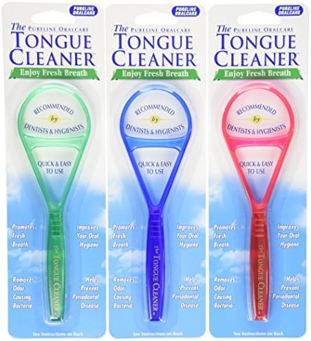 Pureline 3 Tongue Cleaner Scraper Oralcare Colors Vary Set Of 3 by Pureline