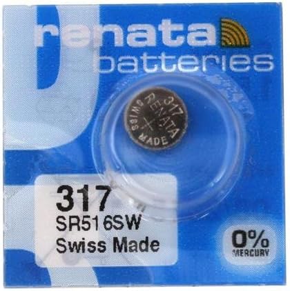 New 2PK RENATA MODEL 317 SILVER OXIDE 1.55V WATCH BATTERY SR516SW