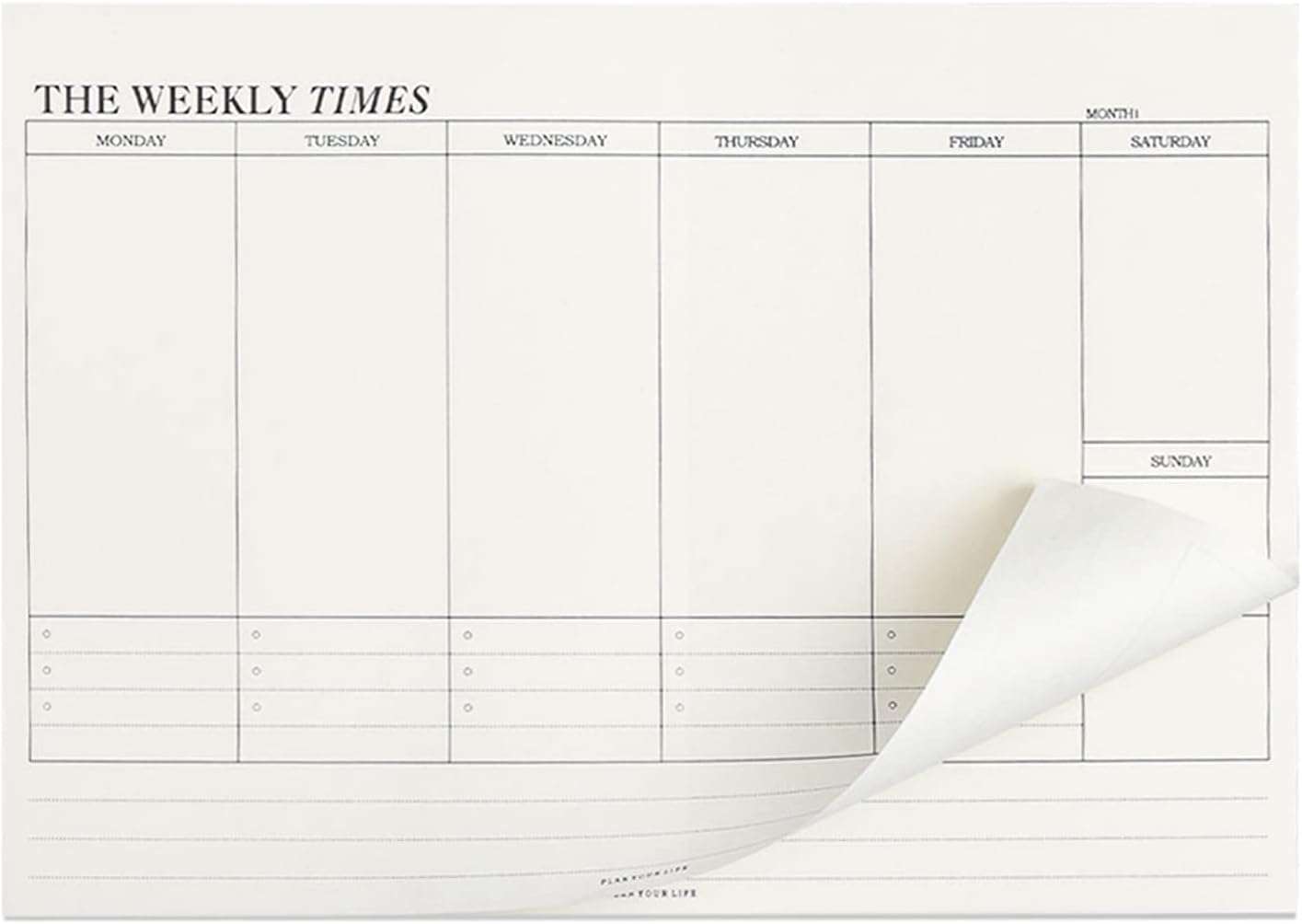 Weekly Planner Pad, 60 Sheets B4 Weekly to View Planner Week to Do List Habit Tracker Planning Pad With Tear Off Organizer, Task Notes Scheduler For Home School Work Office Sports Check-in 24.5*17.5cm