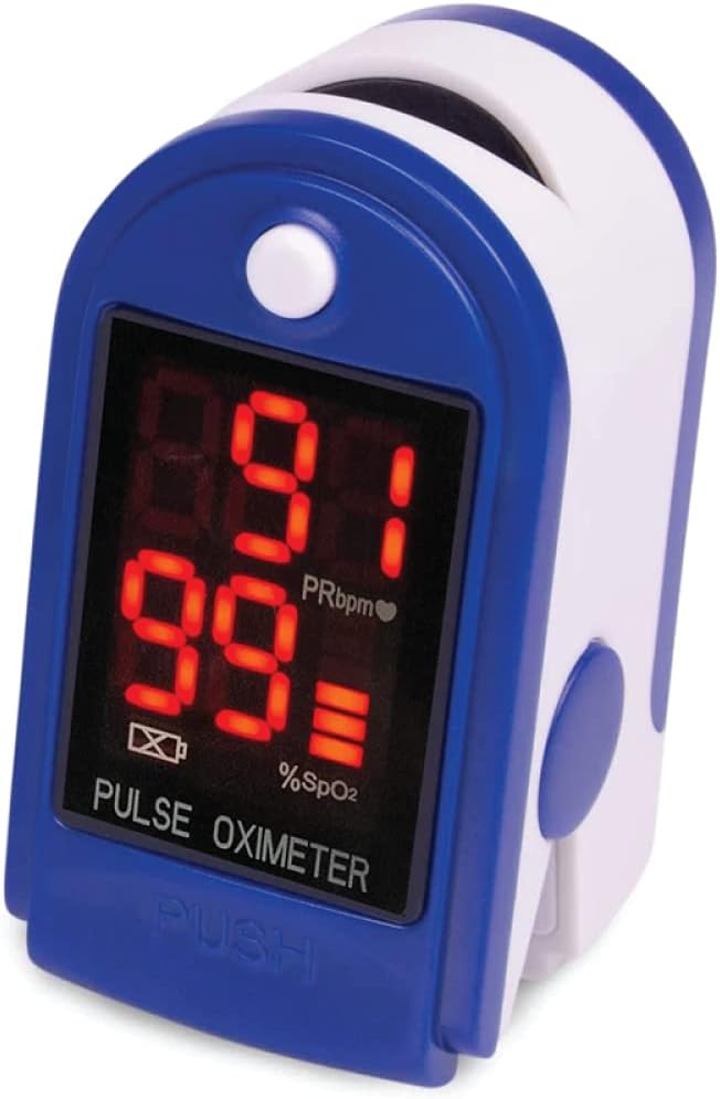 Roscoe Medical Finger Pulse Oximeter Oxygen Saturation Monitor - Pulse Ox Fingertip o2 Monitor for Pediatric and Adult - Sports and Aviation Use Only