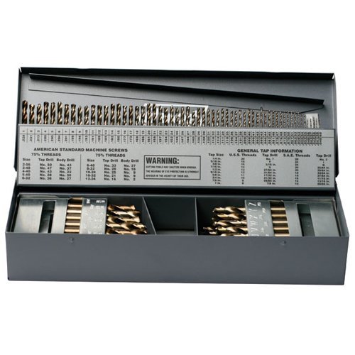 TTC A3789-SMCO 3-in-1 115 Pc Cobalt RH Screw Machine (Stub) Drill Set
