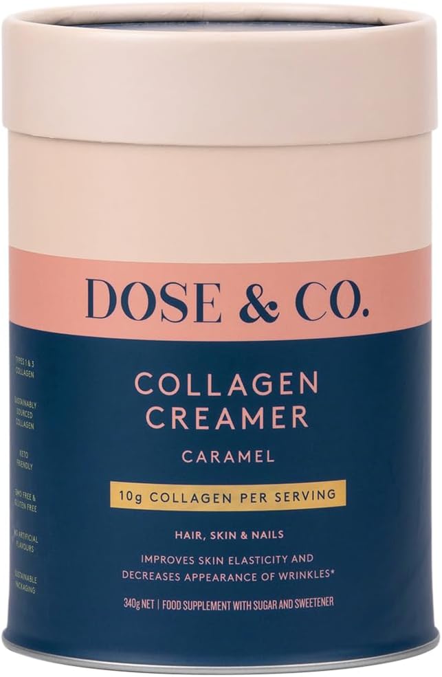 Dose & Co Collagen Creamer in Caramel Flavour - 340g Powder Supplement