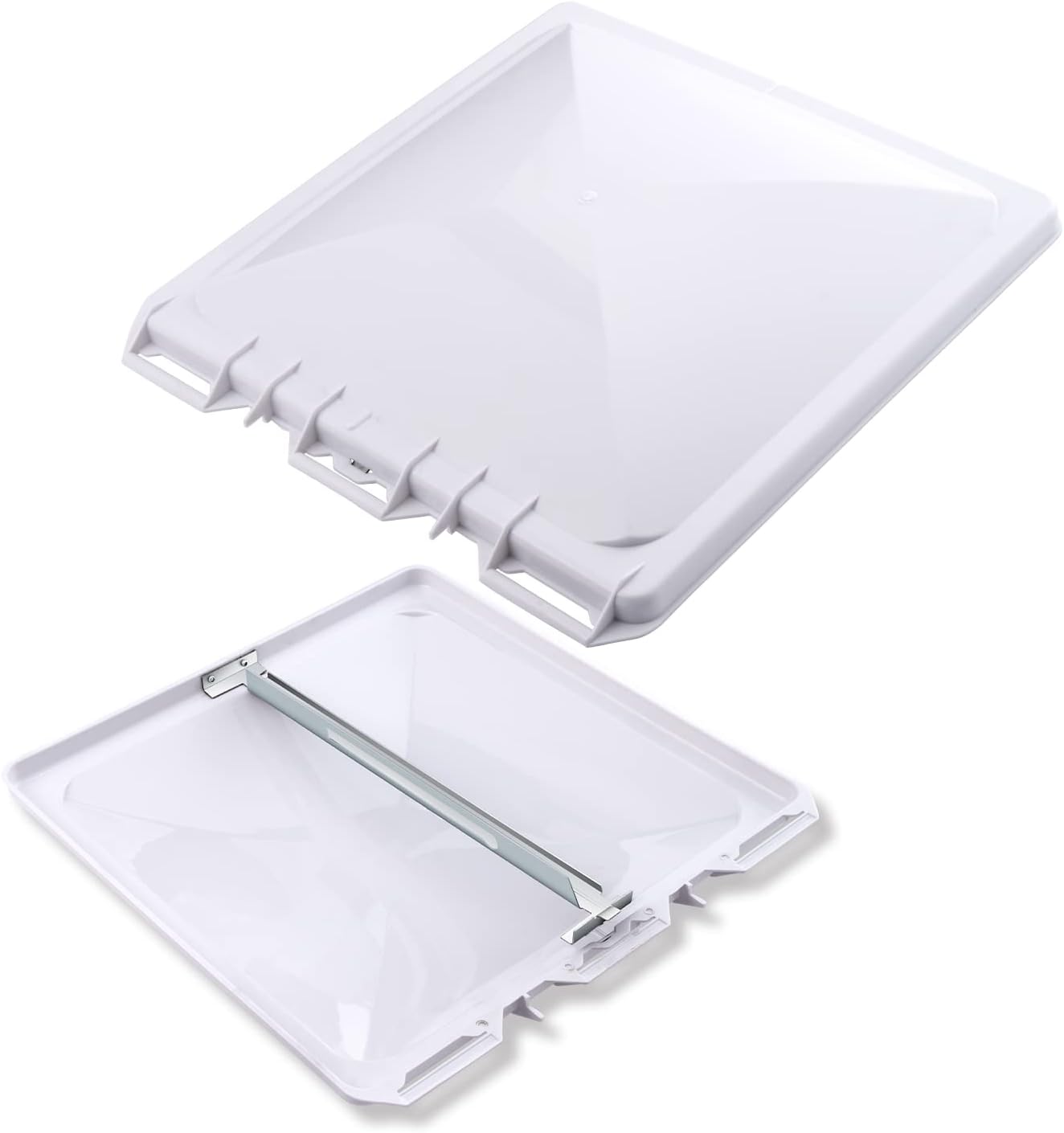 HOMEE Rv Roof Vent Cover Replacement 13 x13 inch Universal White Vent Lid for Camper Trailer Motorhome Bathroom, 1 Pack