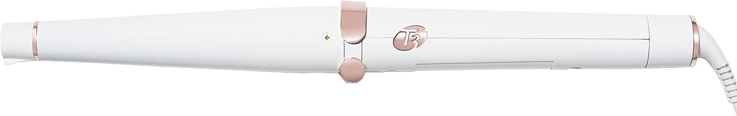 T3 SinglePass Wave 32 mm-19 mm Professional Tapered Styling Wand with 5 Heat Settings and Custom Blend Ceramic Barrel for Shiny, Long-Lasting Waves