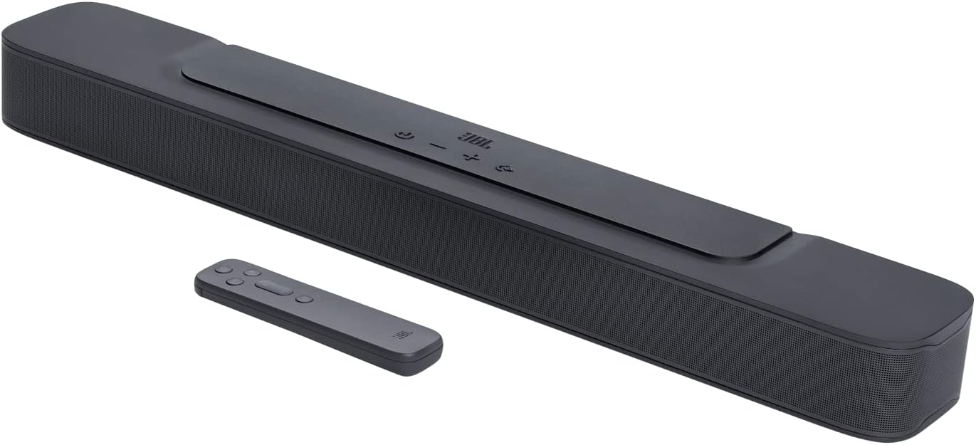 JBL SoundBar 2.0 All-in-One MK2 Television Speaker for Home Entertainment Sound System, Sleek and Compact Design with JBL Surround Sound, Black