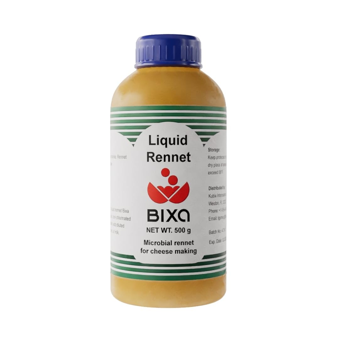 Bixa Liquid Microbial Rennet For Cheese Making | Vegetarian | Milk Coagulant | Non GMO | CUAJO BIXA LIQUIDO | CUAJO PARA QUESO | 16.9 fl oz (Pack of 1, 17, Fl Oz)
