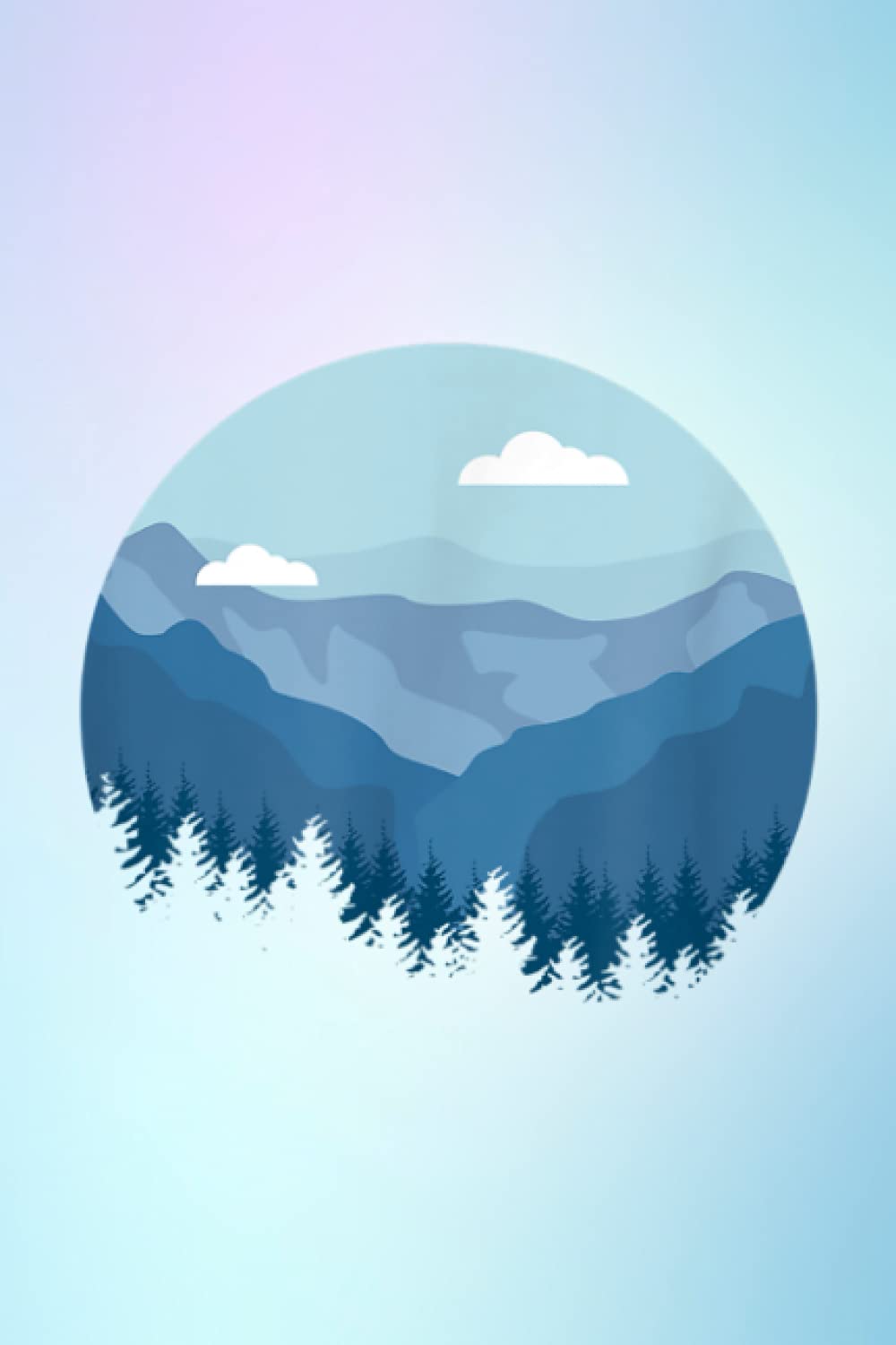 Family Refrigerator Inventory List - Blue Mountain And Forest Scene Silhouette
