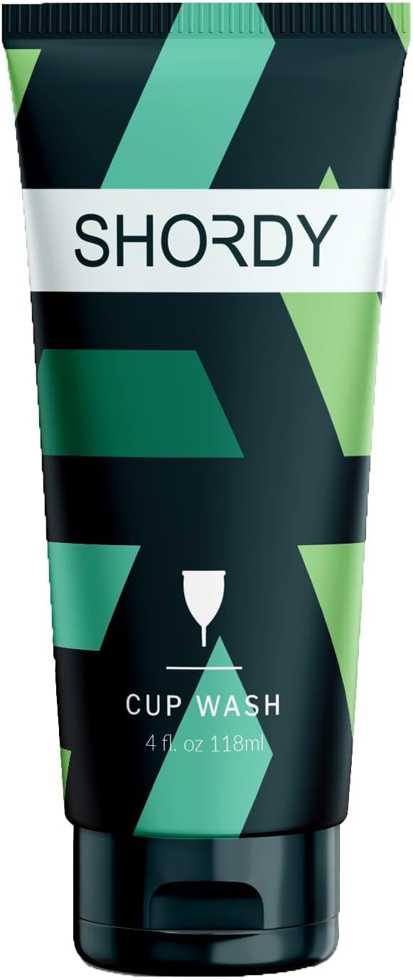 SHORDY Menstrual Cup Wash & Cleaner – pH-Balanced, Unscented Feminine Cleanser for Period Cups & Discs | Natural Silicone Soap, Gentle & Safe (4 oz / 118ml)