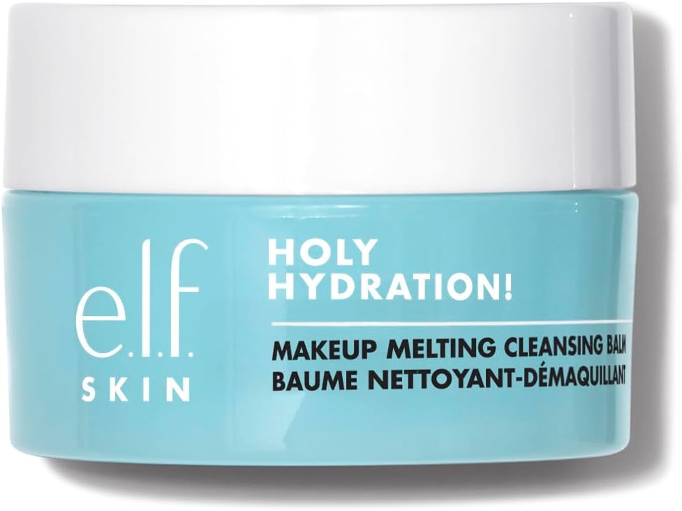e.l.f. SKIN Mini Holy Hydration! Makeup Melting Cleansing Balm, Face Cleanser & Makeup Remover, Infused With Hyaluronic Acid
