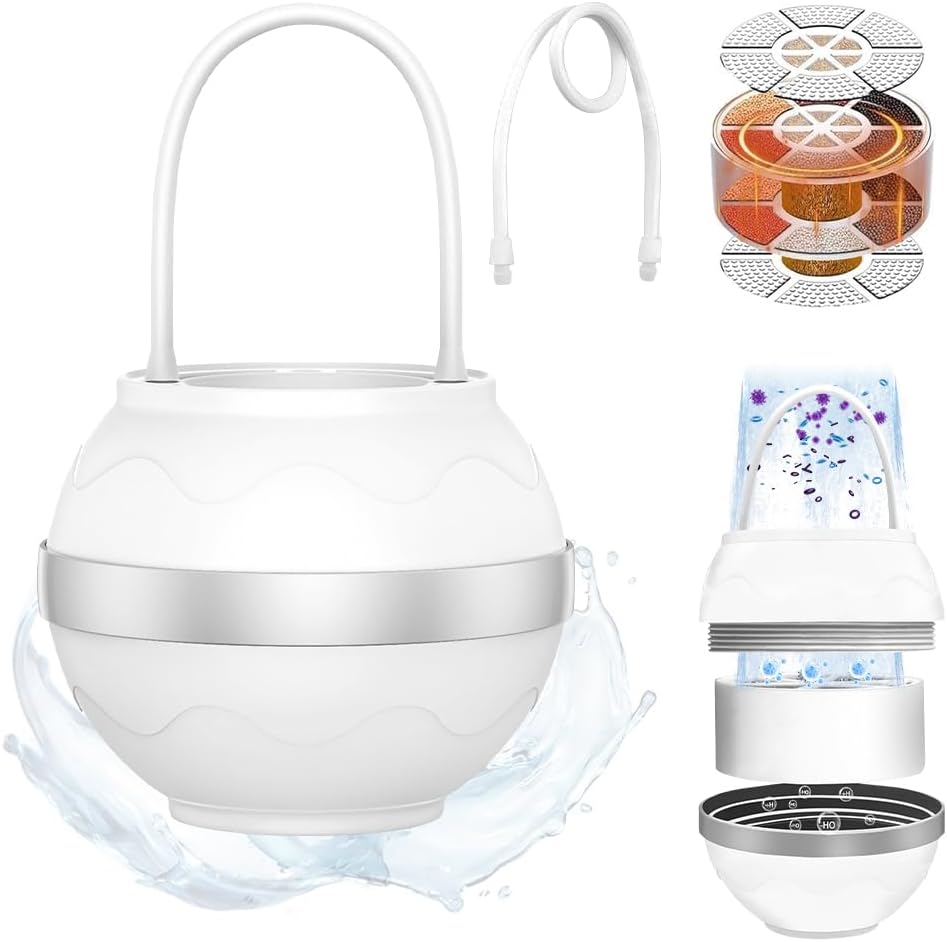 Bath Ball Filter, 8 Stages Bath Water Filter, Bath Filter, Bathtub Tap Water Filter, Portable Travel Faucet Filter, Removes Contaminants Chlorine Fluoride, Bath Tap Filter for Healthier Skin and Hair