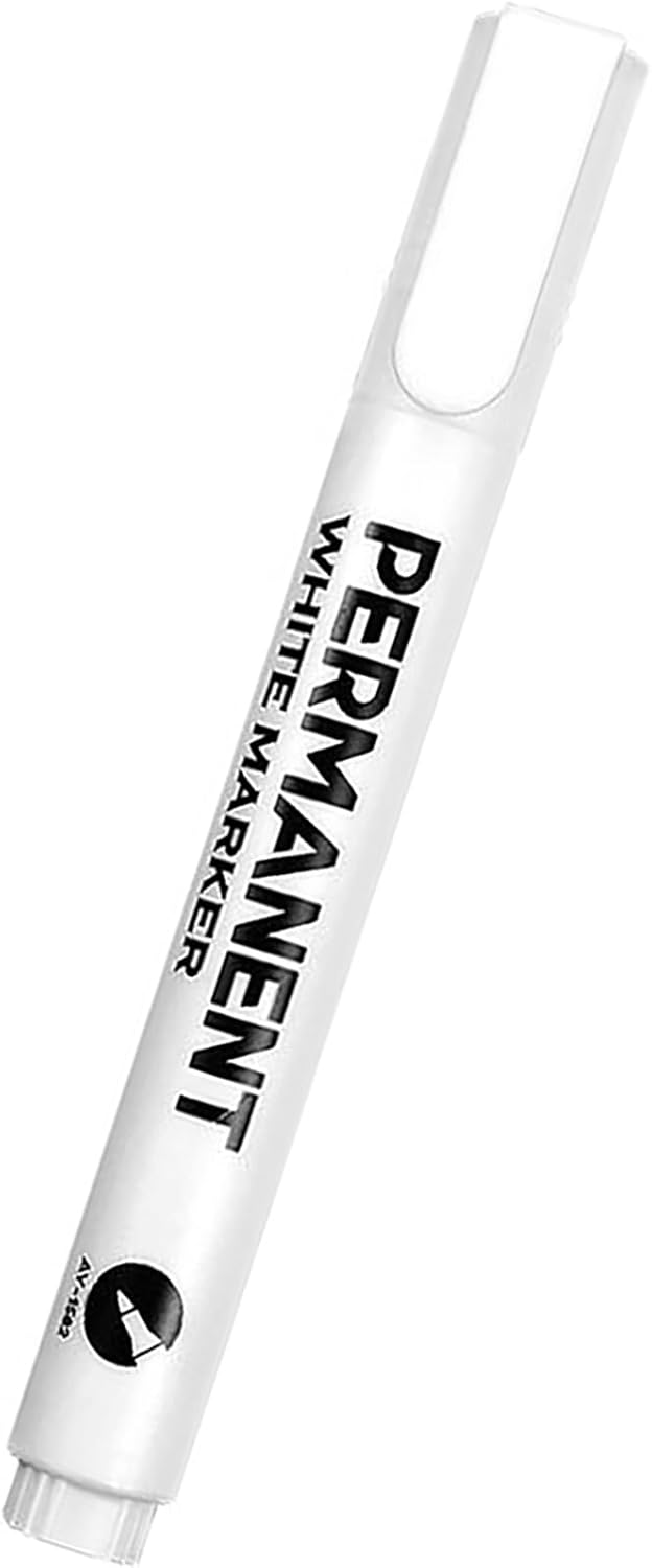 EUZUXU White Permanent Marker Pen, 2mm White Fabric Pen Quick Dry, Waterproof, for Clothes, Rock Painting, Stones, Ceramic
