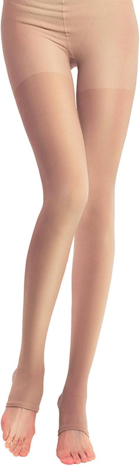 +MD Medical Compression Pantyhose for Women, 15-20mmHg Graduated Compression Tights, Footless Leggings for Leg Support