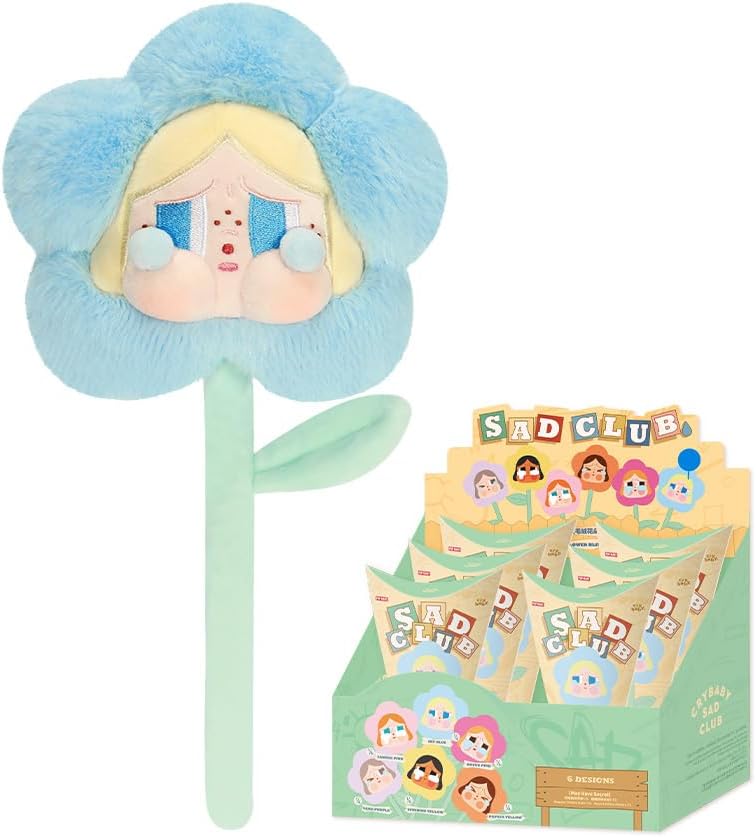 POP MART CRYBABY Sad Club Series-Plush Flower 6Boxes Articulated Character Premium Design gifts for women Fan-Favorite Collectible Toy Art Toy Action Figure