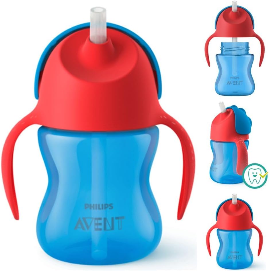 Philips Avent Sippy Cup for Toddlers & Babies, BPA Free, Red & Blue (Model SCF796/01)