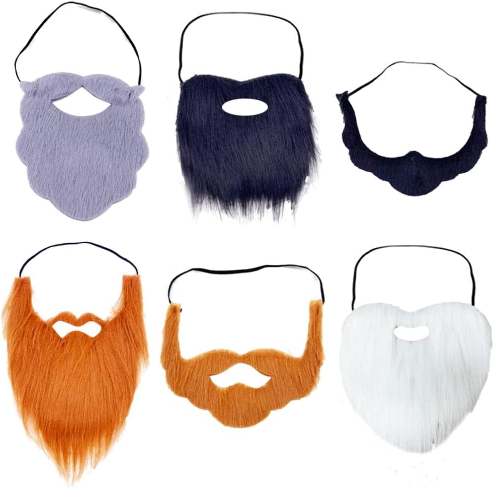 Fake Beards Mustaches Christmas Halloween Beard for Adult Kid (Mixed)