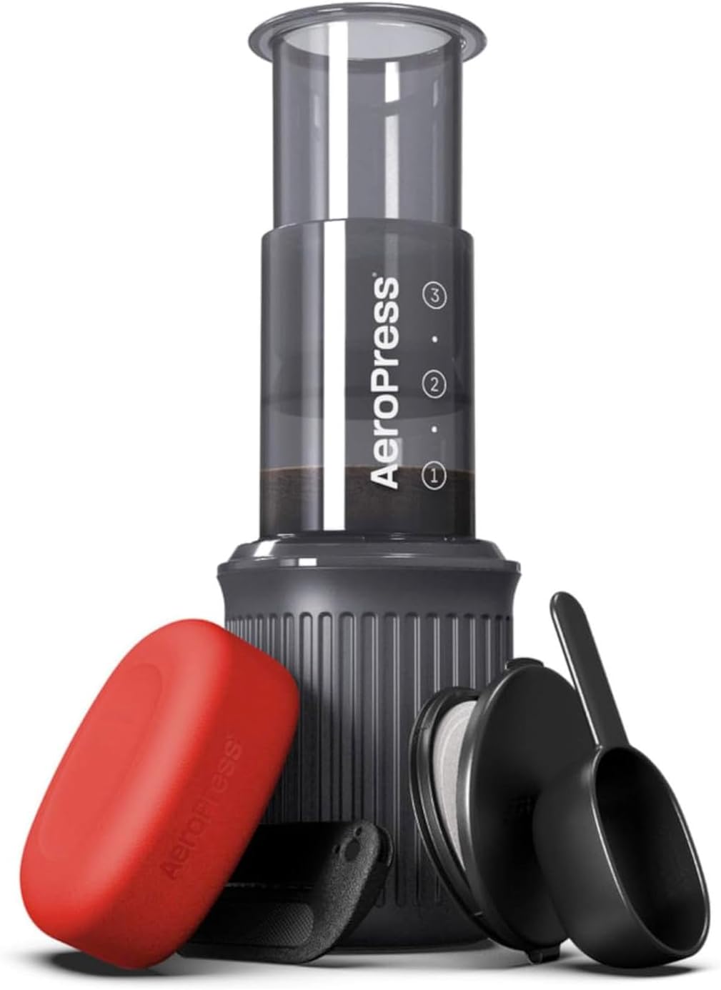 AeroPress Go Extra Small Portable Coffee Maker Kit | Travel, Hiking & Camping, All-in-One French Press, Pour-Over & Espresso Style Manual Brewer, 2 Min Brew